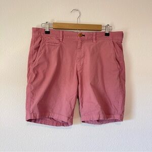 Men's Pink Flat Front Shorts